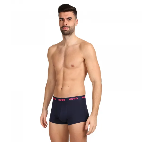 3PACK pánske boxerky HUGO viacfarebné (50469766 414) M, trenky