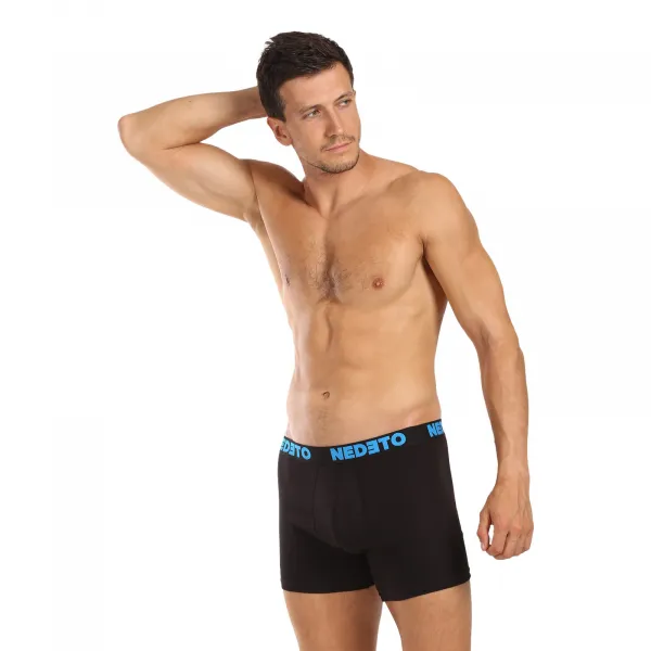 5PACK pánske boxerky Nedeto čierne (5NB003) 4XL, trenky