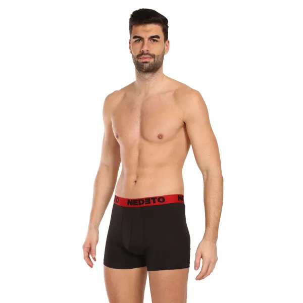 3PACK pánske boxerky Nedeto čierne (3NBC4) L, trenky