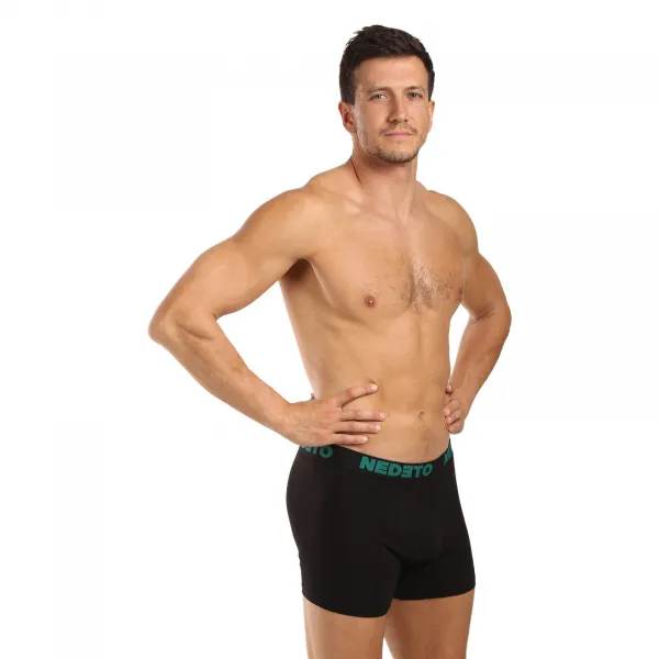 3PACK pánske boxerky Nedeto čierne (3NB003b) M, trenky