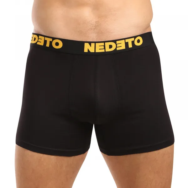 5PACK pánske boxerky Nedeto čierne (5NB003) 4XL, trenky