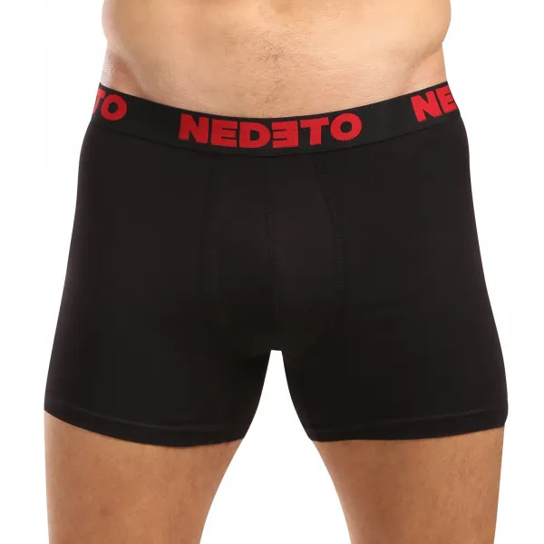 5PACK pánske boxerky Nedeto čierne (5NB003) 4XL, trenky