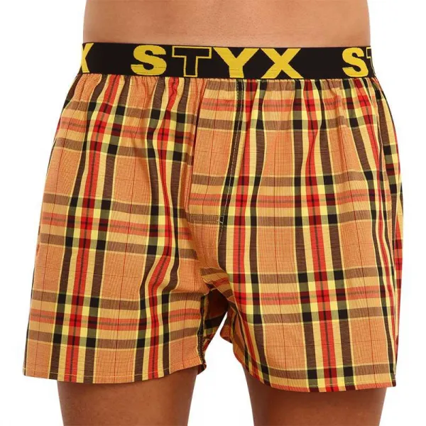 3PACK pánske trenky Styx športová guma viacfarebné (3B092140) M, trenírky