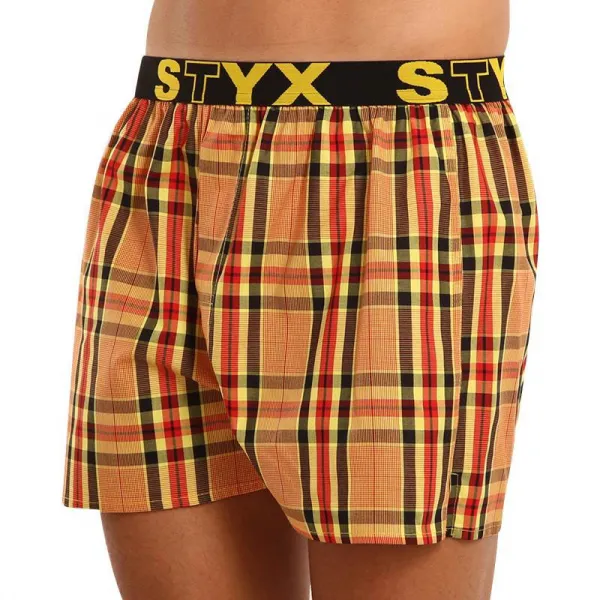3PACK pánske trenky Styx športová guma viacfarebné (3B092140) M, trenírky