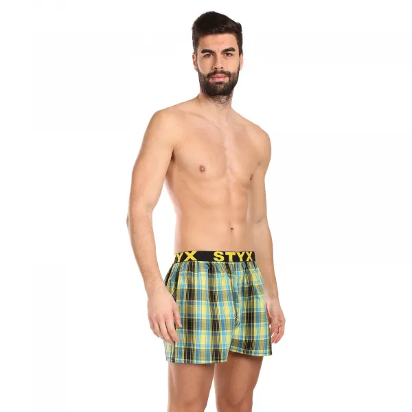 5PACK pánske trenky Styx športová guma viacfarebné (5B102125) L, trenírky
