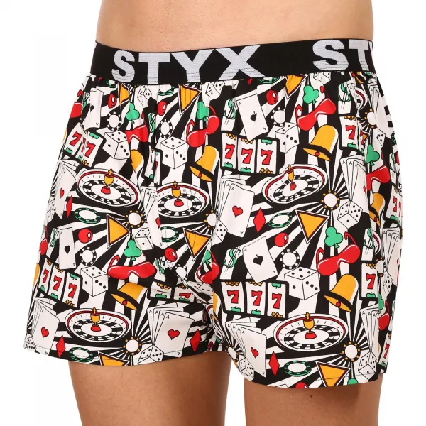 3PACK pánske trenky Styx art športová guma viacfarebné (3B11830) M, trenírky