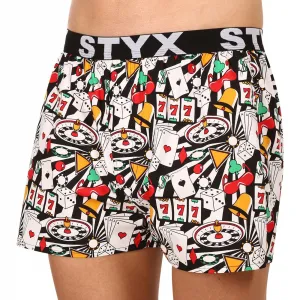 3PACK pánske trenky Styx art športová guma viacfarebné (3B11830) M, trenírky