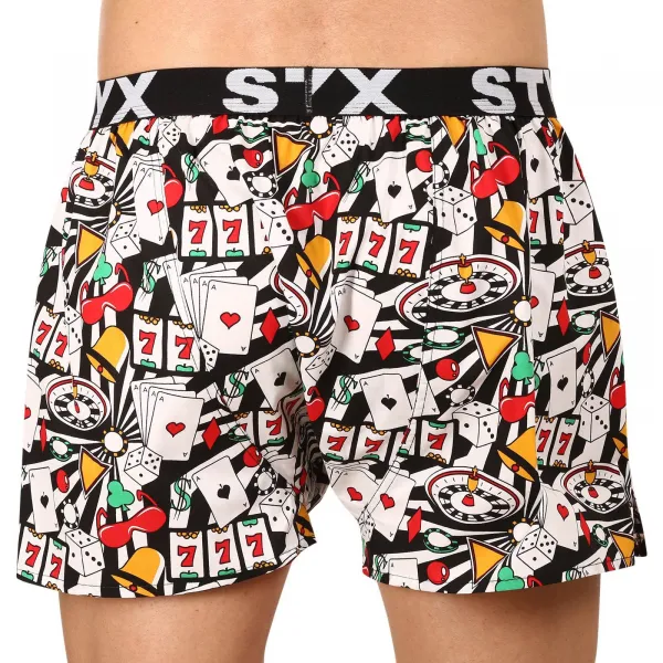 3PACK pánske trenky Styx art športová guma viacfarebné (3B11830) M, trenírky