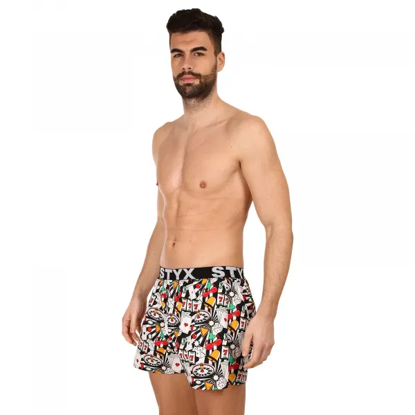 3PACK pánske trenky Styx art športová guma viacfarebné (3B11830) M, trenírky