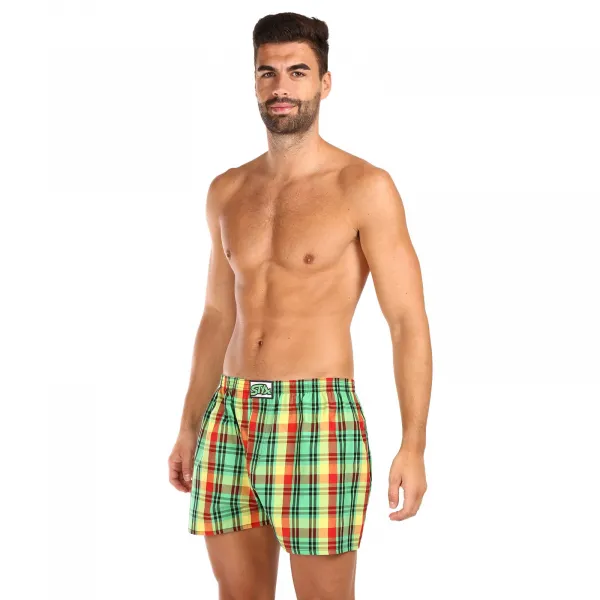 3PACK pánske trenky Styx klasická guma viacfarebné (3A100618) M, trenírky
