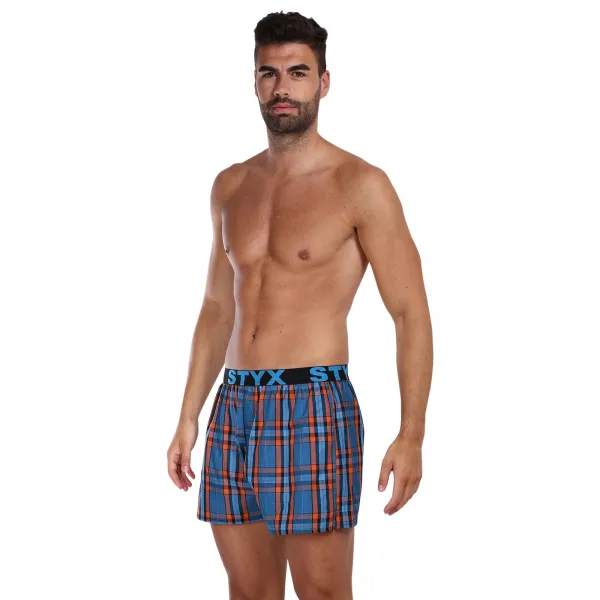 3PACK pánske trenky Styx športová guma viacfarebné (3B100710) M, trenírky