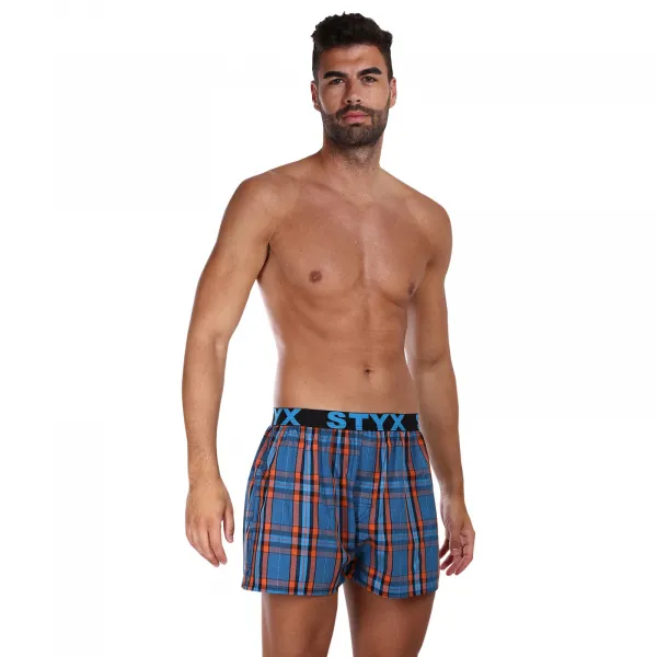 3PACK pánske trenky Styx športová guma viacfarebné (3B100710) M, trenírky