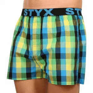 3PACK pánske trenky Styx športová guma viacfarebné (3B092638) S, trenírky
