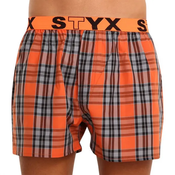 3PACK pánske trenky Styx športová guma viacfarebné (3B092638) S, trenírky
