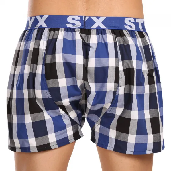 3PACK pánske trenky Styx športová guma viacfarebné (3B100619) S, trenírky