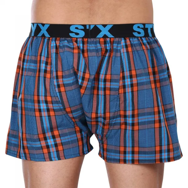 3PACK pánske trenky Styx športová guma viacfarebné (3B100710) M, trenírky