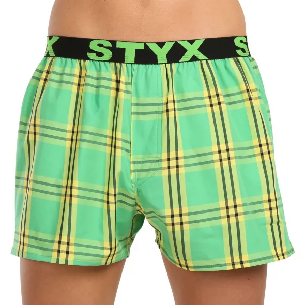 3PACK pánske trenky Styx športová guma viacfarebné (3B100619) S, trenírky