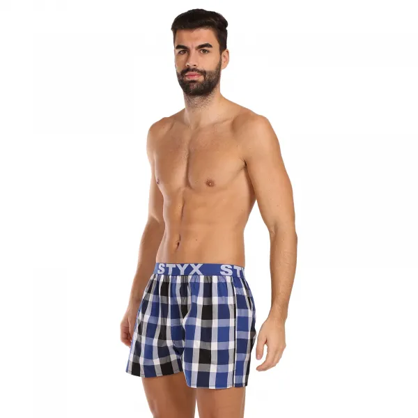 3PACK pánske trenky Styx športová guma viacfarebné (3B100619) S, trenírky