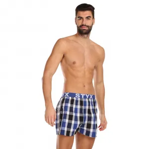 3PACK pánske trenky Styx športová guma viacfarebné (3B100619) S, trenírky