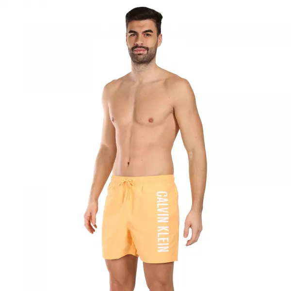 Pánske plavky Calvin Klein oranžové (KM0KM01004-SAN) M