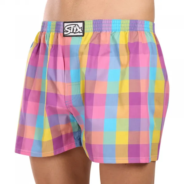 3PACK pánske trenky Styx klasická guma viacfarebné (3A102729) S, trenírky