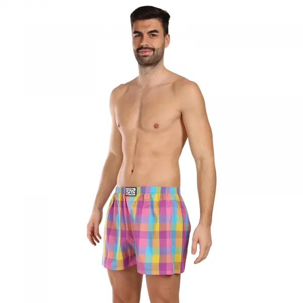 3PACK pánske trenky Styx klasická guma viacfarebné (3A102729) S, trenírky