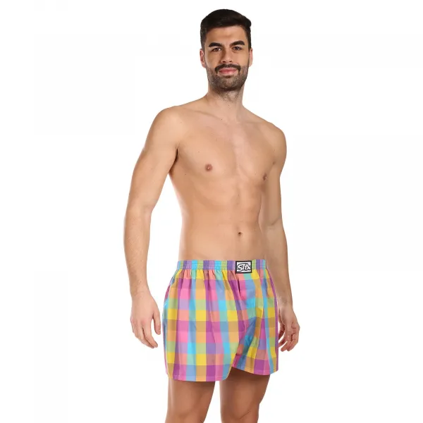 3PACK pánske trenky Styx klasická guma viacfarebné (3A102729) S, trenírky