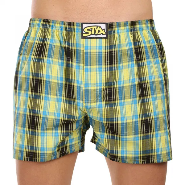 3PACK pánske trenky Styx klasická guma viacfarebné (3A102127) M, trenírky