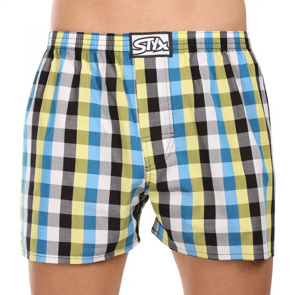 3PACK pánske trenky Styx klasická guma viacfarebné (3A102426) M, trenírky