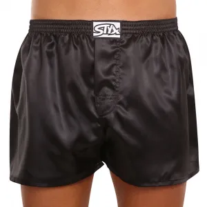 3PACK pánske trenky Styx klasická guma saténové čierne (3C0960) M, trenírky
