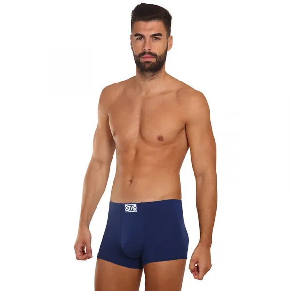 3PACK pánske boxerky Styx klasická guma tmavo modré (3Q0968) M, trenky