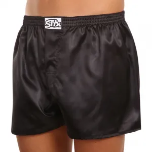 3PACK pánske trenky Styx klasická guma saténové čierne (3C0960) M, trenírky