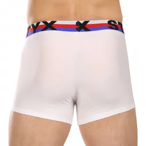 3PACK pánske boxerky Styx športová guma biele trikolóra (3G2061) S, trenky