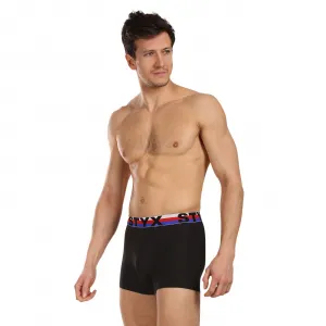 3PACK pánske boxerky Styx športová guma čierne trikolóra (3G1960) M, trenky