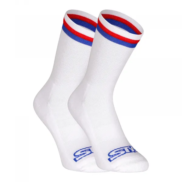 3PACK ponožky Styx vysoké biele trikolóra (3HV10111) S