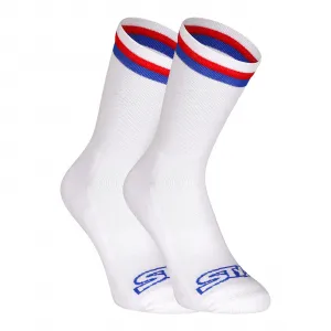 3PACK ponožky Styx vysoké biele trikolóra (3HV10111) S