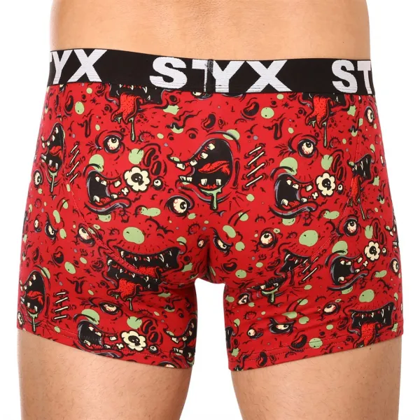3PACK pánske boxerky Styx long art športová guma viacfarebné (3U13714) S, trenky