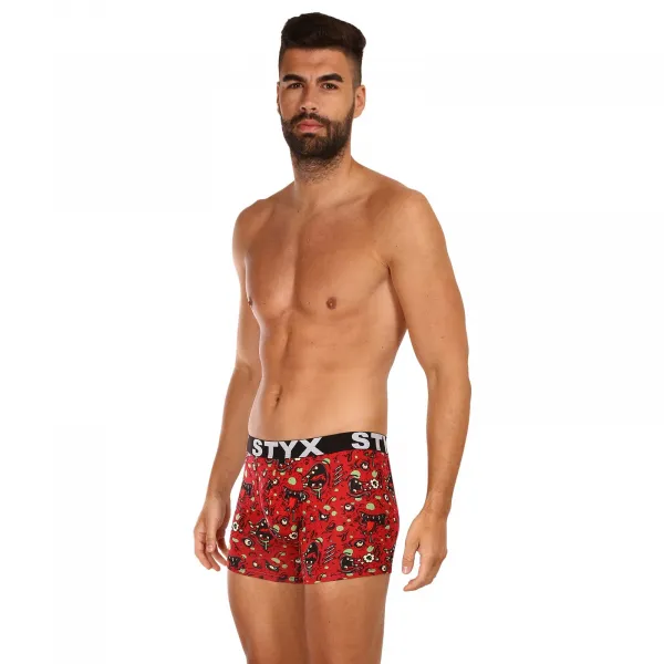 3PACK pánske boxerky Styx long art športová guma viacfarebné (3U13714) S, trenky