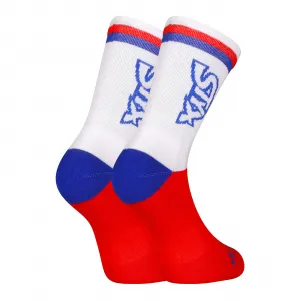 3PACK ponožky Styx vysoké červené trikolóra (3HV10444) S