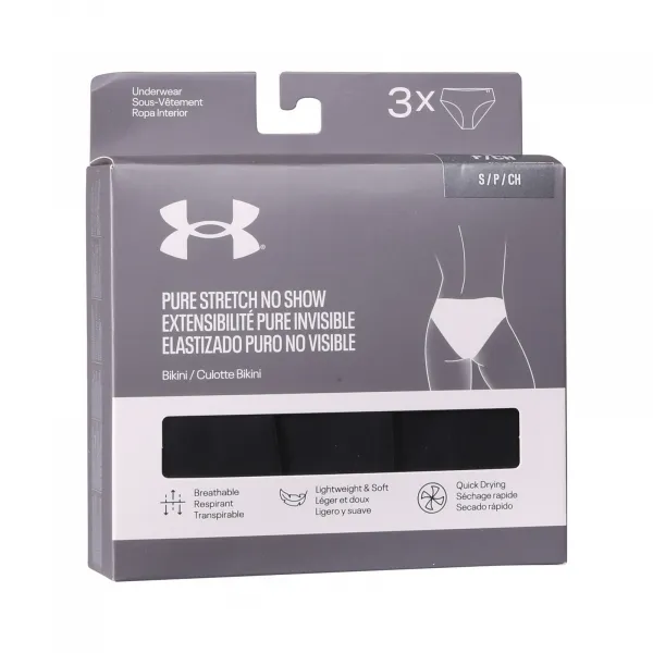 3PACK dámske nohavičky Under Armour čierne (1383897 001) M