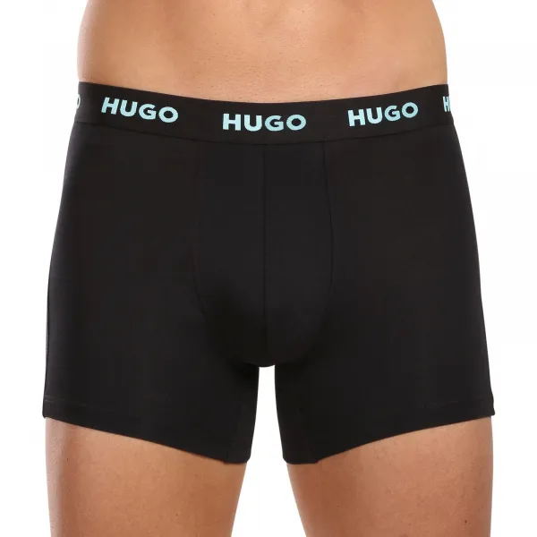 3PACK pánske boxerky HUGO čierné (50503079 971) L, trenky