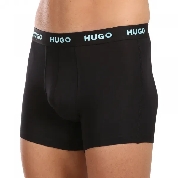 3PACK pánske boxerky HUGO čierné (50503079 971) L, trenky