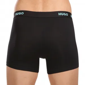 3PACK pánske boxerky HUGO čierné (50503079 971) L, trenky