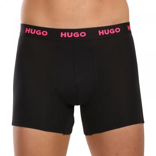 3PACK pánske boxerky HUGO čierné (50503079 971) L, trenky