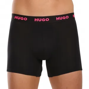 3PACK pánske boxerky HUGO čierné (50503079 971) L, trenky