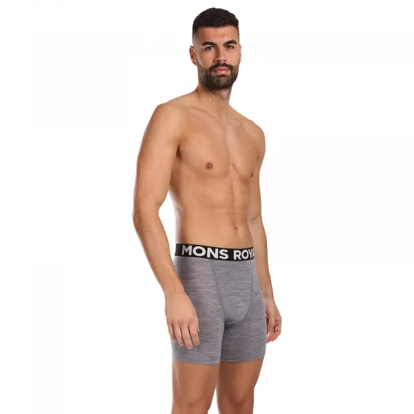 Pánske boxerky Mons Royale merino sivé (100088-2169-710) M, trenky