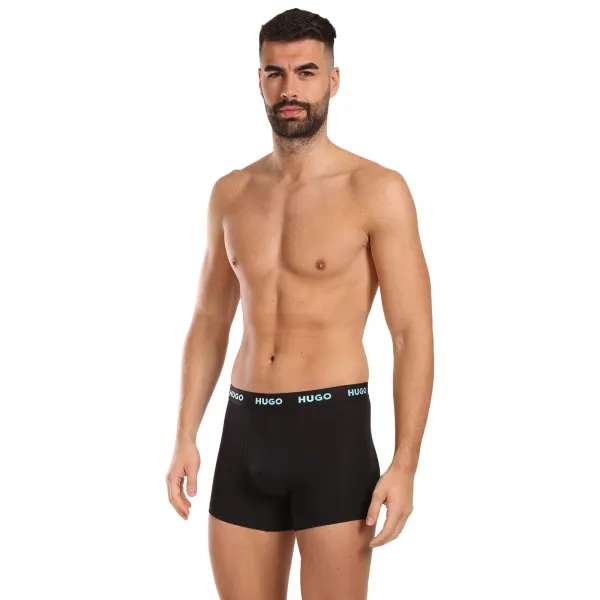 3PACK pánske boxerky HUGO čierné (50503079 971) L, trenky