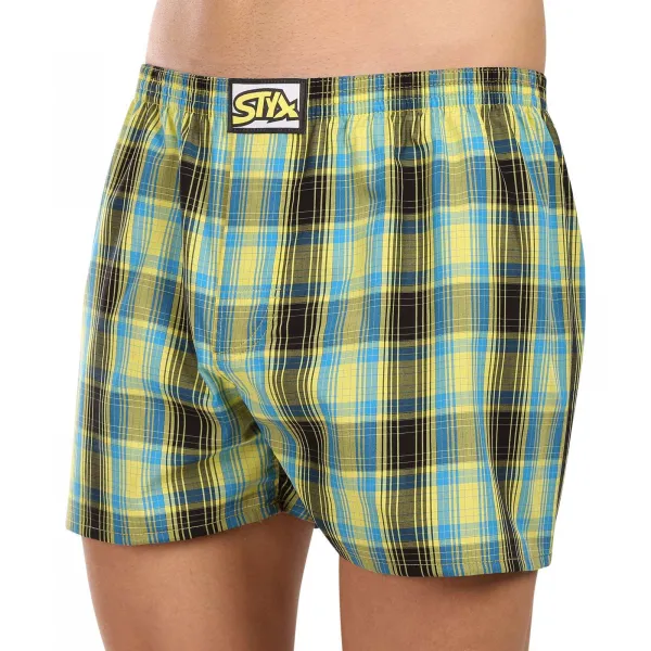 3PACK pánske trenky Styx klasická guma viacfarebné (3A102124) M, trenírky