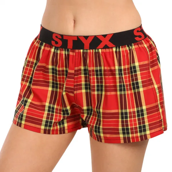 3PACK dámske trenky Styx športová guma viacfarebné (3T100314) S, trenírky