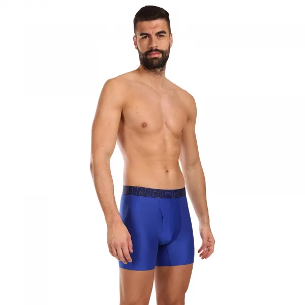 Boxerky Under Armour Performance Tech 6 in 3-Pack Boxerjock - royal/steel full heather